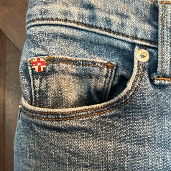 HUDSON BLAIR HIGH RISE BOOTCUT CROP LIGHTLY DISTRESSES JEANS SIZE 26 G24 - Picture 2 of 9